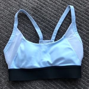 adidas light blue sports bra